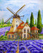 Provence Windmill CS2579 15.8 x 19.7 inches Crafting Spark Diamond Painting Kit - Wizardi