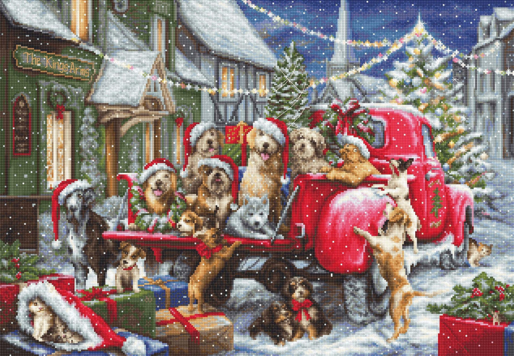 Puppies Christmas B2414L Counted Cross-Stitch Kit - Wizardi