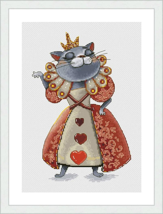 Queen of Hearts. Alice in Wonderland. - PDF Cross Stitch Pattern - Wizardi