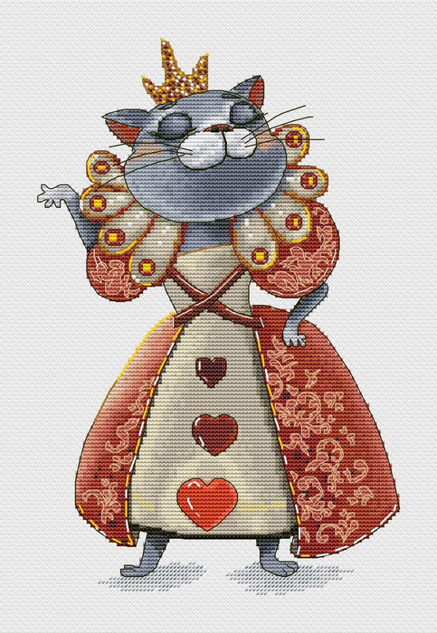 Queen of Hearts. Alice in Wonderland. - PDF Cross Stitch Pattern - Wizardi