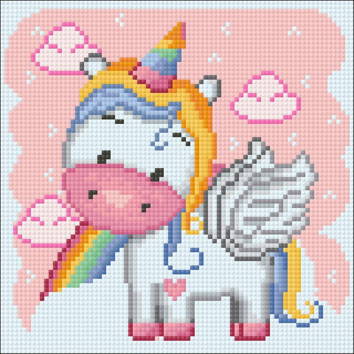 Rainbow Unicorn CS2703 7.9 x 7.9 inches Crafting Spark Diamond Painting Kit - Wizardi