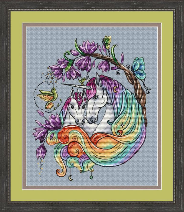 Rainbow Unicorns - PDF Cross Stitch Pattern - Wizardi