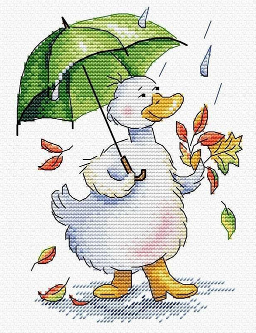 Rainy Promenade SM-436 Counted Cross-Stitch Kit - Wizardi