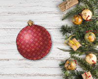 Red Christmas Ball. Plastic Canvas - PDF Cross Stitch Pattern - Wizardi