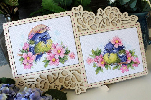 Romantic Bird M-554 / SM-554 Counted Cross Stitch Kit - Wizardi