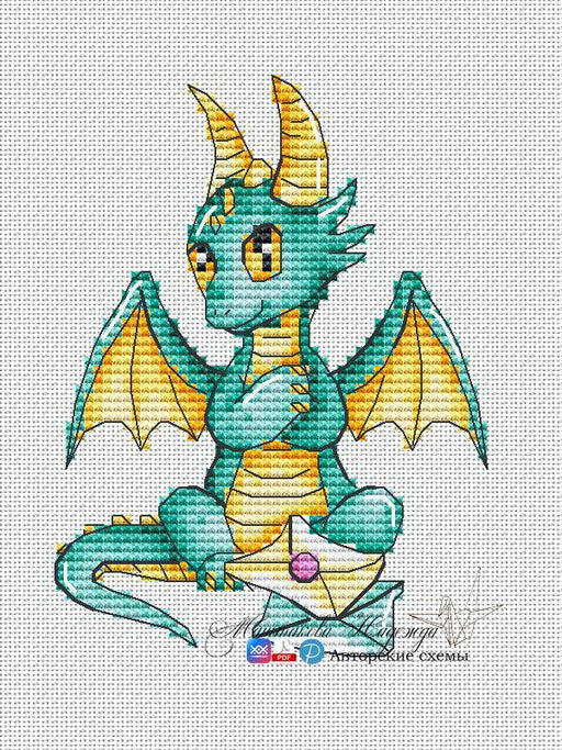 Romantic Dragons. A Letter to You - PDF Cross Stitch Pattern - Wizardi