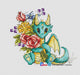 Romantic Dragons. Bouquet of Your Favorite - PDF Cross Stitch Pattern - Wizardi