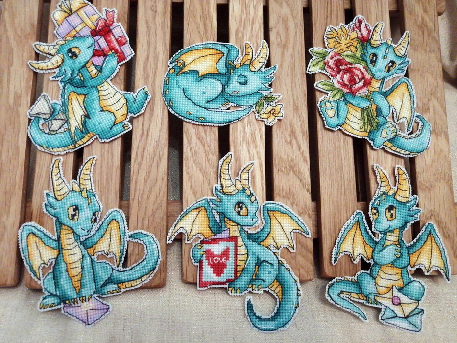 Romantic Dragons. In Mom's Arms - PDF Cross Stitch Pattern - Wizardi