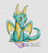 Romantic Dragons. Valentine Card - PDF Cross Stitch Pattern - Wizardi