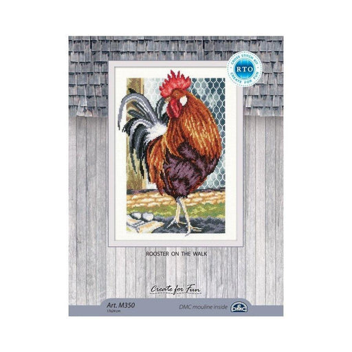 Rooster on the Walk M350 Counted Cross Stitch Kit - Wizardi