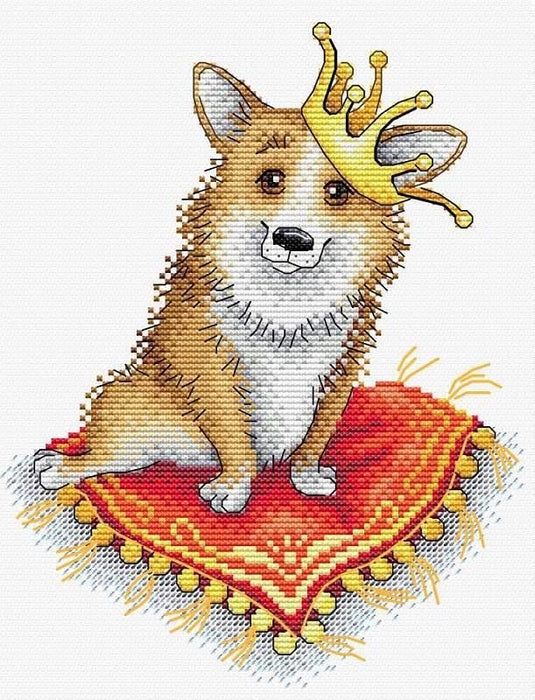 Royal corgi SM-512 Counted Cross-Stitch Kit - Wizardi