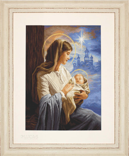 Saint Mary and The Child B617L Counted Cross-Stitch Kit - Wizardi