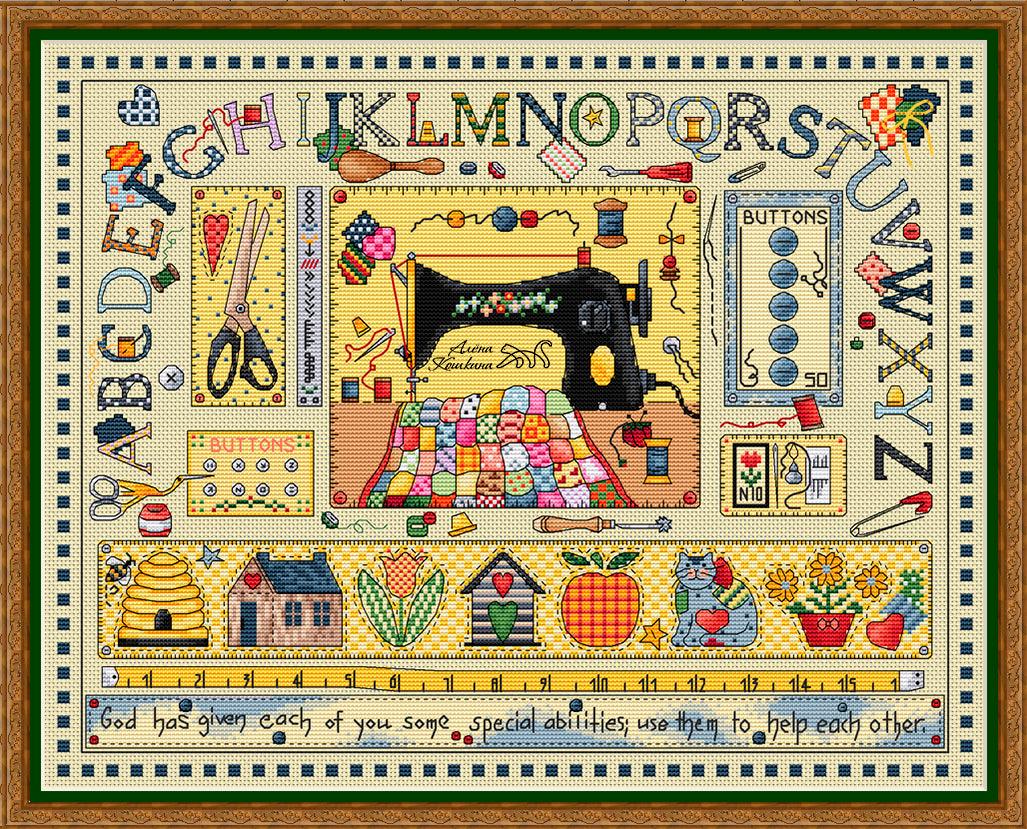 Sampler Koko - PDF Cross Stitch Pattern - Wizardi