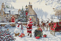 Santa's Cottage BU5011L Counted Cross-Stitch Kit - Wizardi
