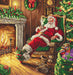 Santa's rest by the chimney L8052 Counted Cross Stitch Kit - Wizardi