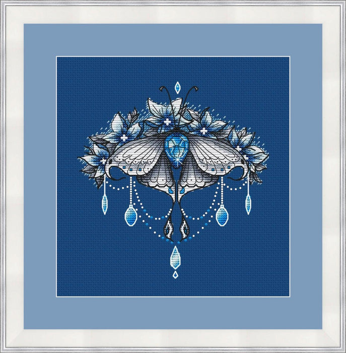 Sapphire Butterfly - PDF Cross Stitch Pattern - Wizardi