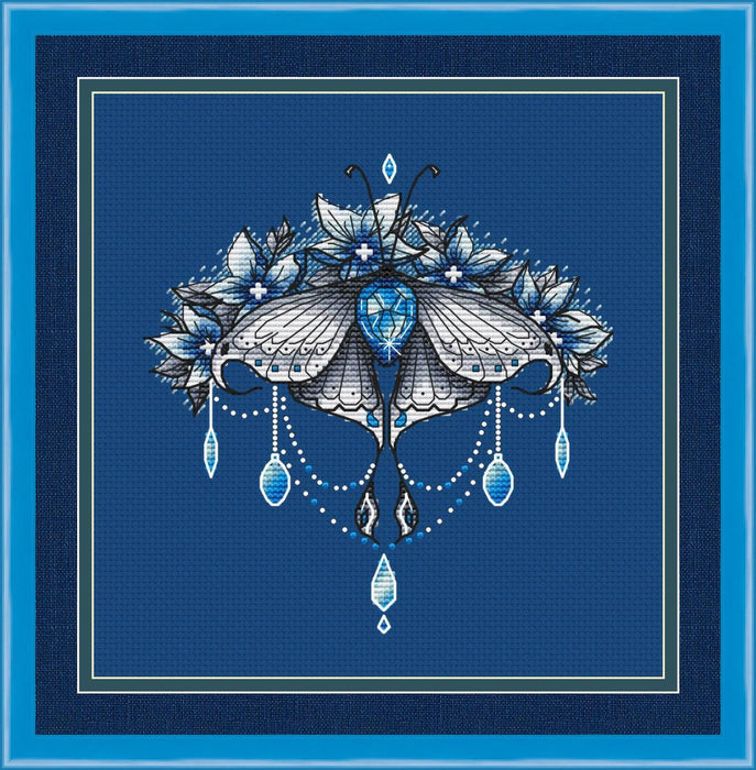 Sapphire Butterfly - PDF Cross Stitch Pattern - Wizardi