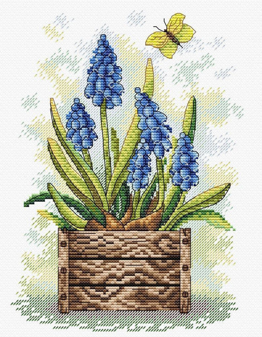 Sapphire Flower SM-206 Counted Cross Stitch Kit - Wizardi