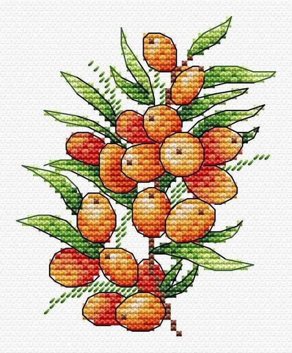 Sea Buckthorn Mood SM-591 Counted Cross Stitch Kit - Wizardi