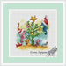 Sea Horses with Christmas Tree - PDF Cross Stitch Pattern - Wizardi