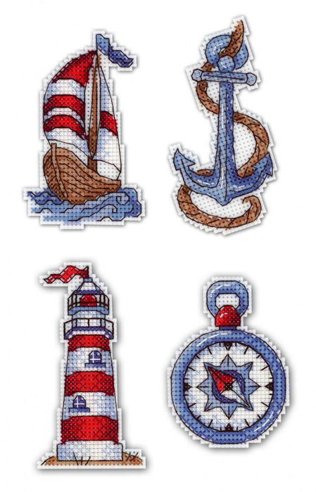 Sea Mood P-275 / SR-275 Plastic Canvas Counted Cross Stitch Kit - Wizardi