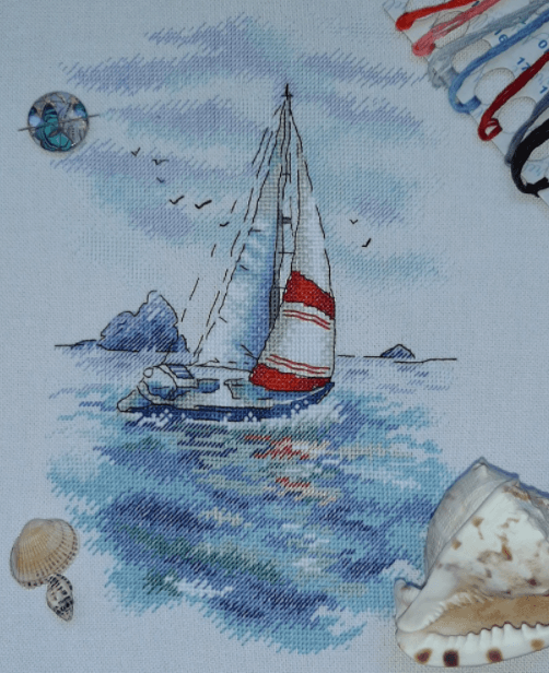 Sea Regatta SA-009 Cross-stitch kit - Wizardi