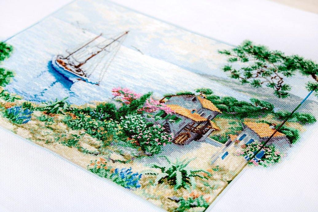 Seascape B2343L Counted Cross-Stitch Kit - Wizardi