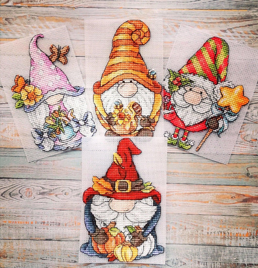 Season Dwarfs - PDF Cross Stitch Pattern - Wizardi