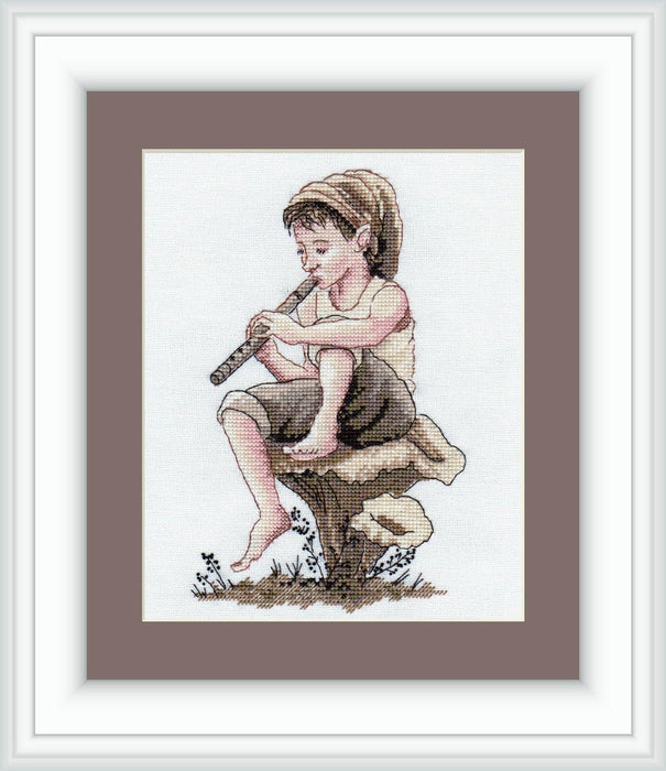 Shepherd boy MN-42 Counted Cross-Stitch Kit - Wizardi