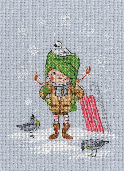 Skating M653 Counted Cross Stitch Kit - Wizardi