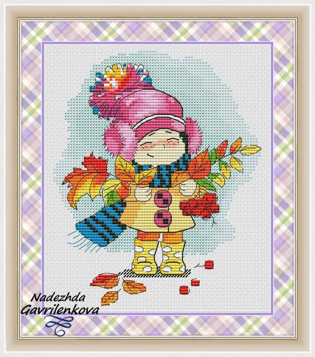 Smile of autumn - PDF Counted Cross Stitch Pattern - Wizardi