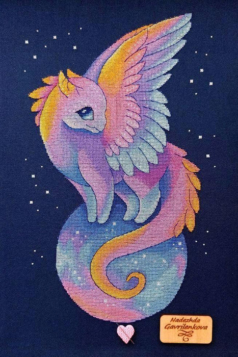 Space Dragon - PDF Counted Cross Stitch Pattern - Wizardi