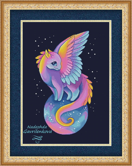 Space Dragon - PDF Counted Cross Stitch Pattern - Wizardi