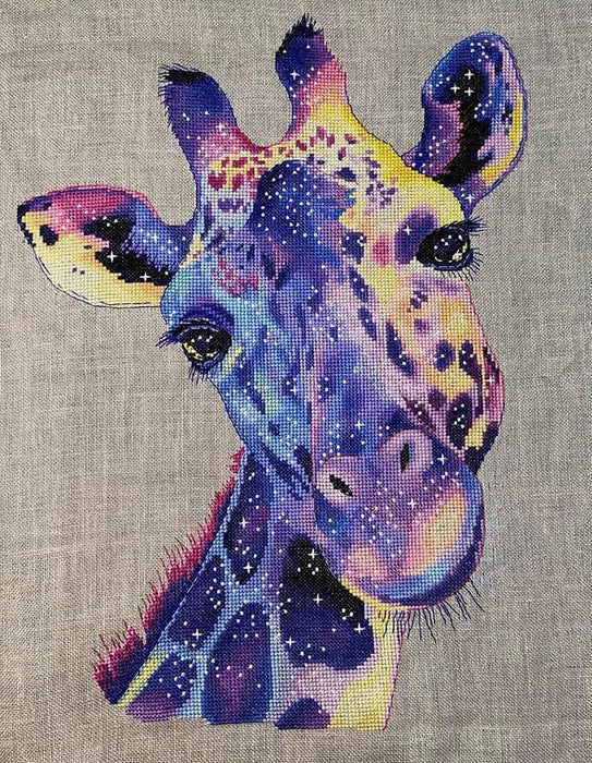 Space Giraffe - PDF Counted Cross Stitch Pattern - Wizardi