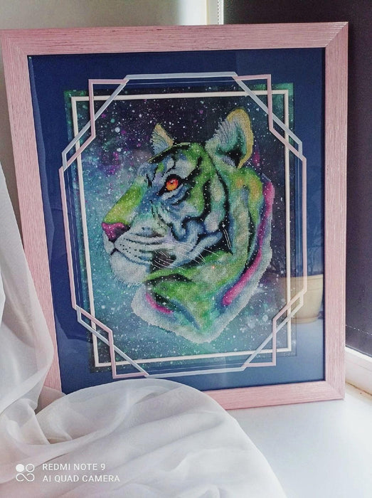 Space Tiger - PDF Counted Cross Stitch Pattern - Wizardi