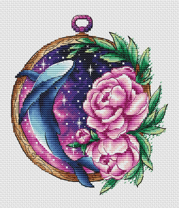 Space Whale - PDF Cross Stitch Pattern - Wizardi