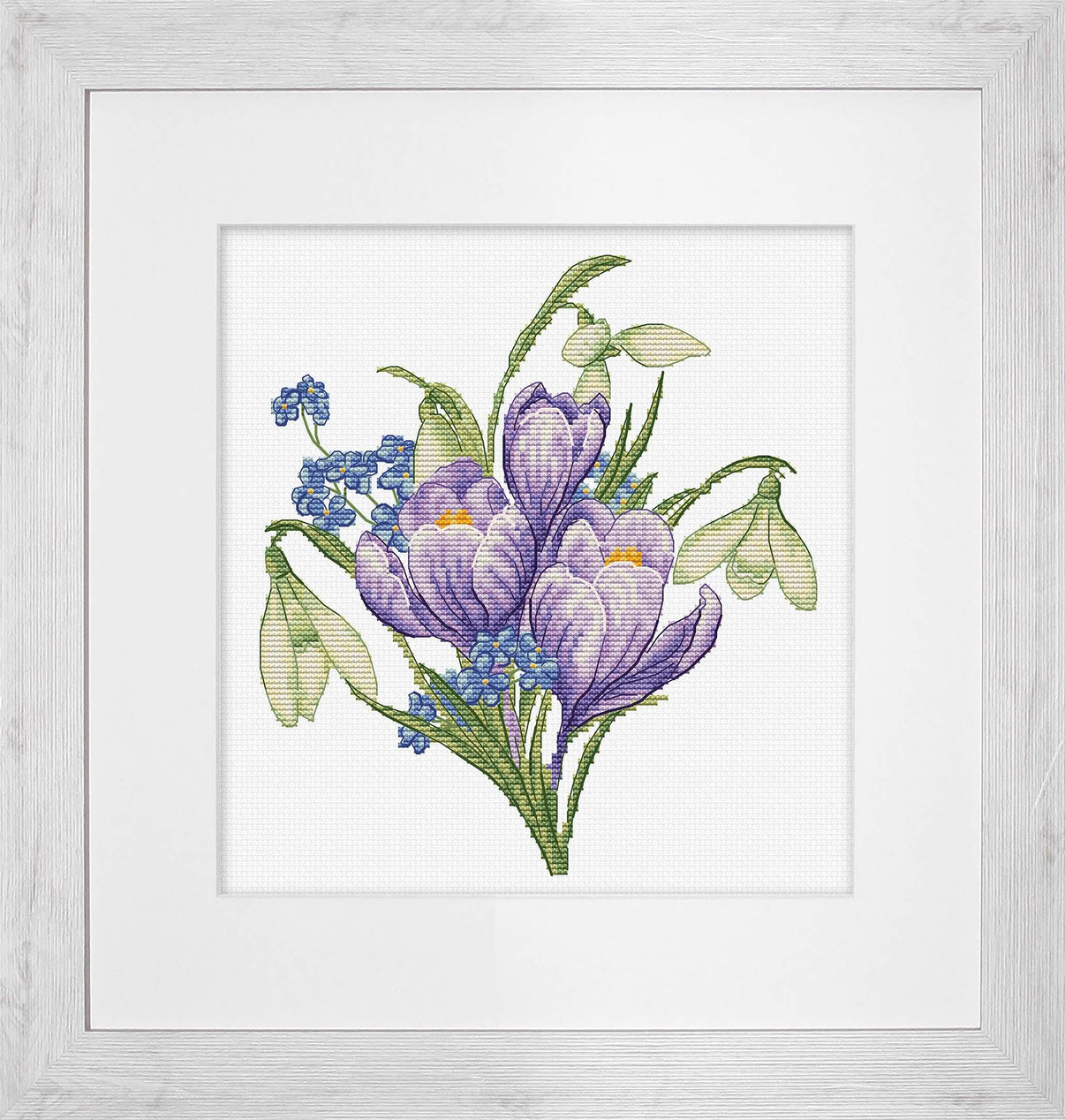 Spring Flowers B1404L Counted Cross-Stitch Kit - Wizardi