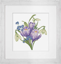 Spring Flowers B1404L Counted Cross-Stitch Kit - Wizardi