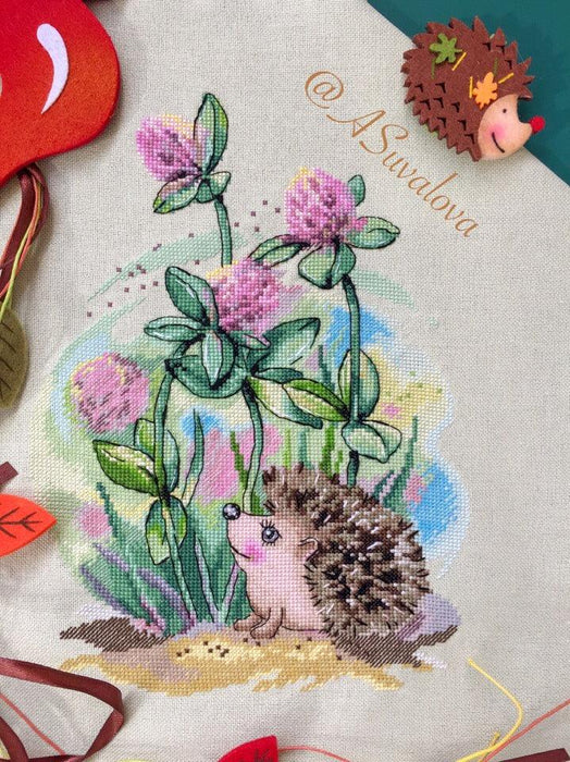 Spring Hedgehog - PDF Cross Stitch Pattern - Wizardi