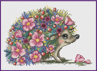 Spring Hedgehog - PDF Cross Stitch Pattern - Wizardi