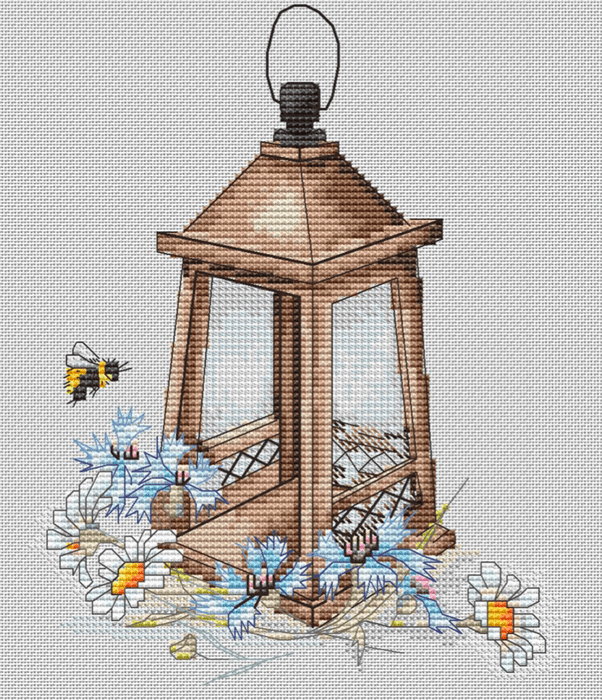 Spring Lantern - PDF Cross Stitch Pattern - Wizardi