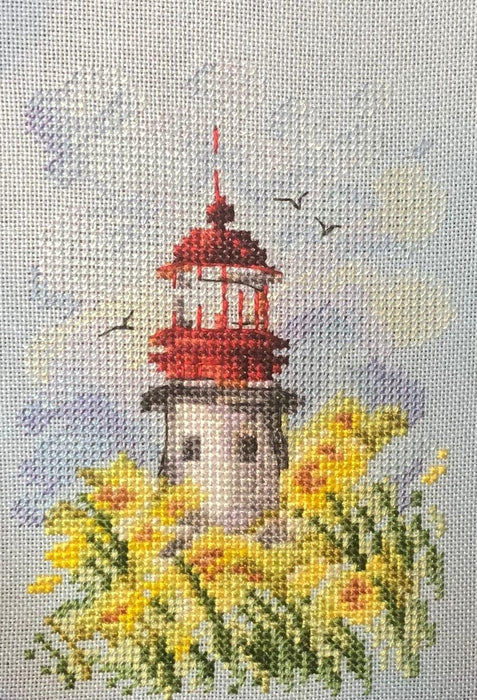 Spring Lighthouse - PDF Cross Stitch Pattern - Wizardi