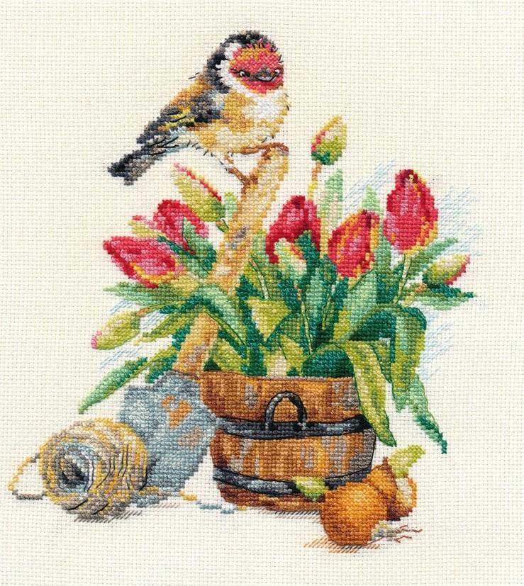 Spring Time 1-24 Counted Cross-Stitch Kit - Wizardi