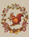 Squirrel in the autumn wreath - PDF Cross Stitch Pattern - Wizardi