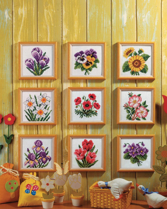 Stamped Cross stitch kit " Crocuses" 7510 - Wizardi