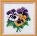 Stamped Cross stitch kit "Pansies" 7511 - Wizardi