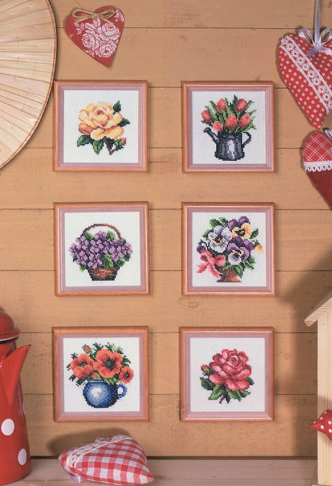 Stamped Cross stitch kit "Pansies " 7591 - Wizardi