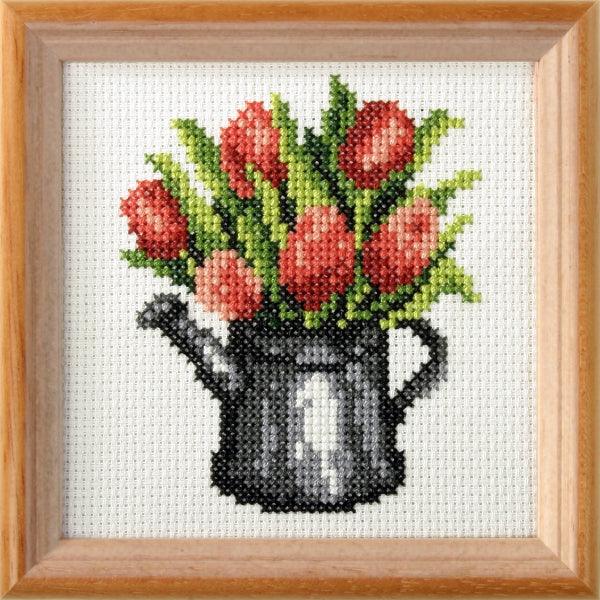 Stamped Cross stitch kit "Tulips" 7592 - Wizardi