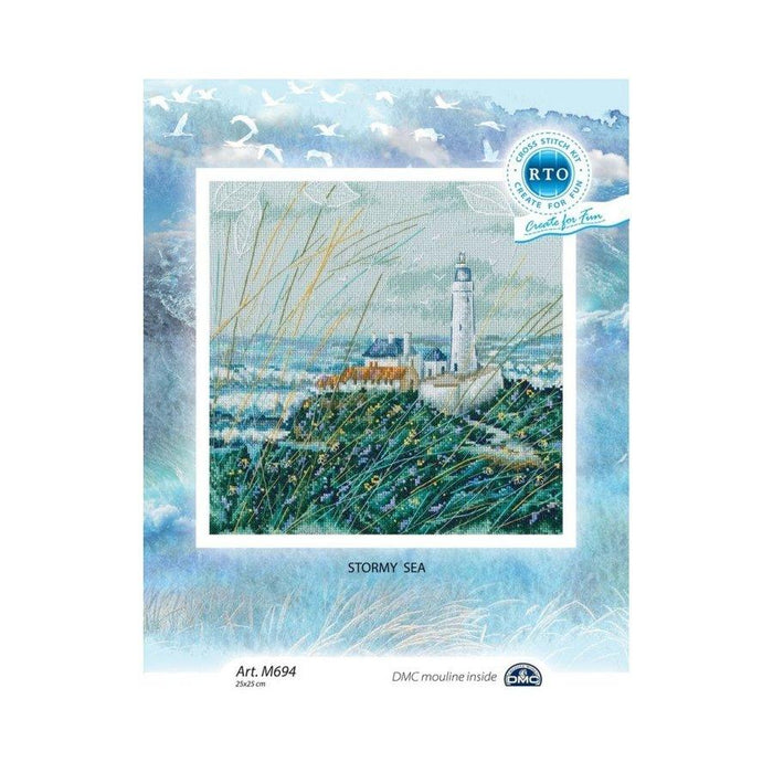 Stormy sea M694 Counted Cross Stitch Kit - Wizardi