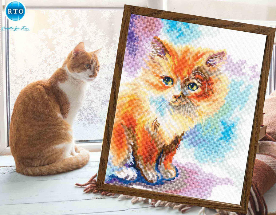 Sunny kitten M827 Counted Cross Stitch Kit - Wizardi